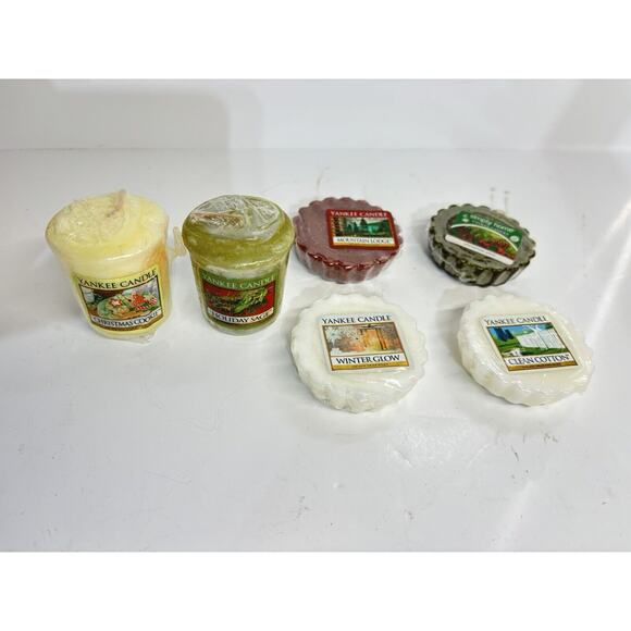 6 YANKEE CANDLE TARTS WAX CANDLE MELTS Christmas Winter Holiday Scents - Picture 1 of 6